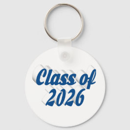 Llavero Clase de 2026 texto azul graduación