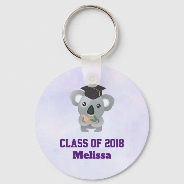 Llavero Clase de 20xx Oso Cute Koala en el tapón de gradua (Anverso)