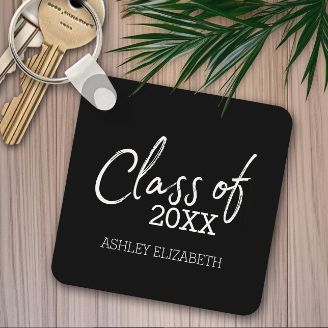 Llavero Clase de AÑADIR TU fiesta de graduación anual (Personalized Graduation Keychain - Great Party Favor for the Graduation Class)