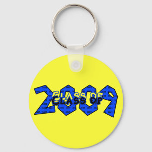 Llavero Clase de graduación de 2009 Azul y amarillo