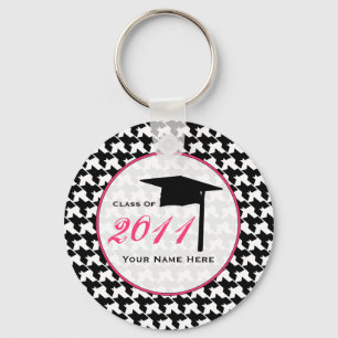 Llavero Clase De Graduación De 2011 - Houndstoth & Pink