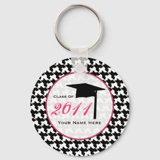 Llavero Clase De Graduación De 2011 - Houndstoth & Pink