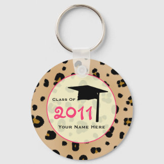 Llavero Clase De Graduación De 2011 - Leopard Print & Pink