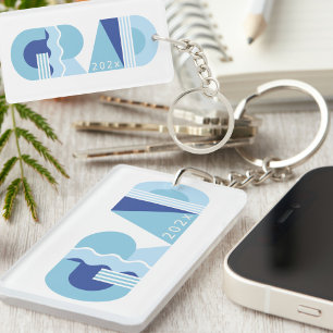 Llavero Clase de graduación de 2026 regalo azul