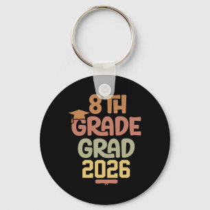 Llavero Clase de graduación de 8vo grado de 2026 Bold Cozy