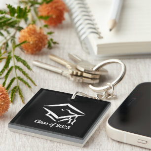 Llavero Clase de graduación del año Personalizar BLKWHT 20