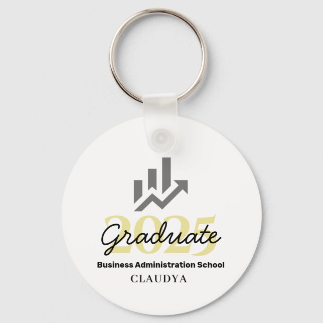 Llavero Clase de graduado de Administración de Empresas de (Anverso)