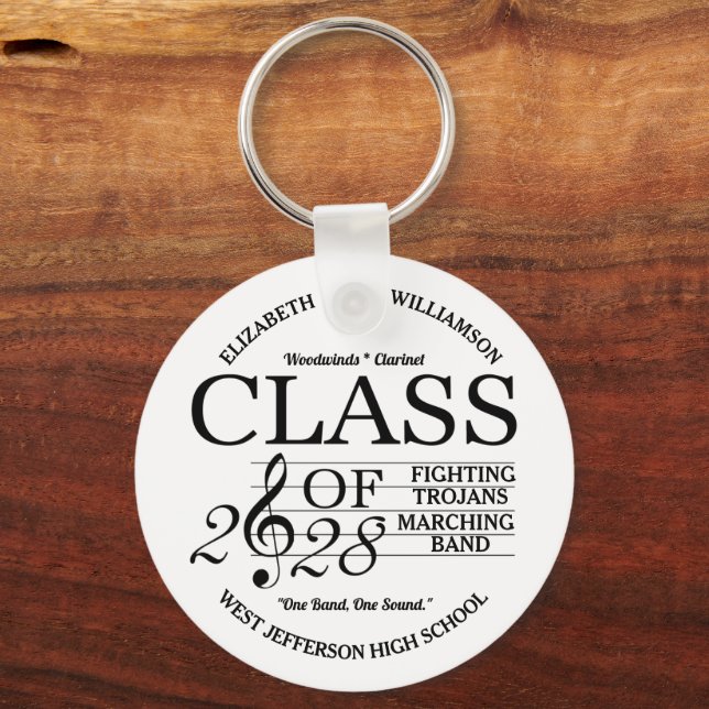 Llavero Clase de Keychain de Banda de Marcha 2028 (Anverso)