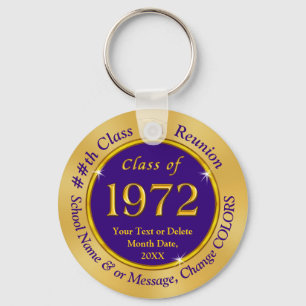 Llavero Clase de Regalos de 1972, cadenas clave púrpura y