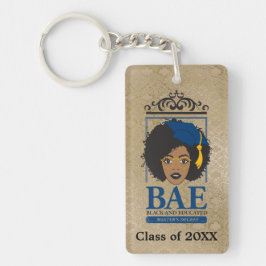 Llavero Clase personalizada del maestro negro y educado