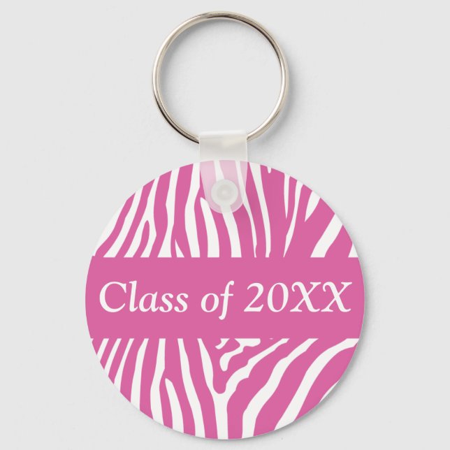 Llavero Clase Personalizada Zebra De Keychain (Anverso)