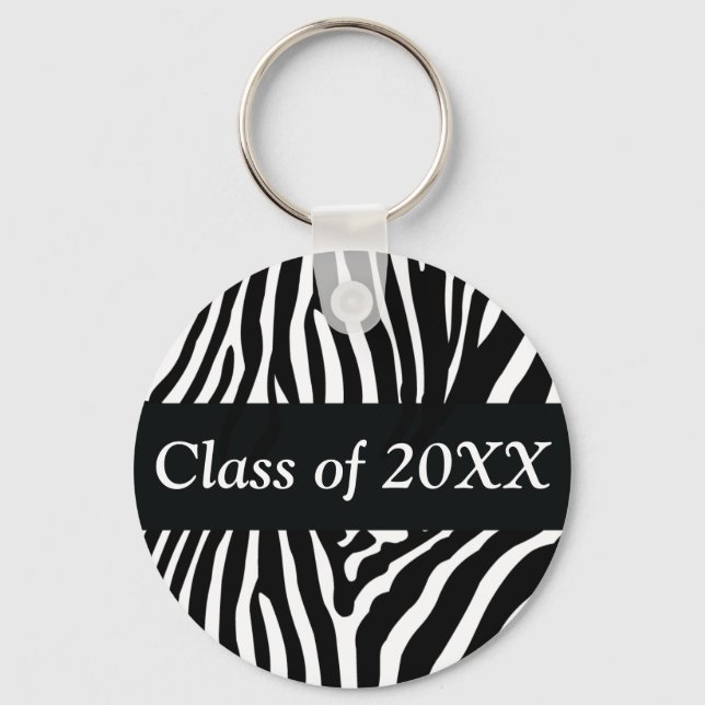 Llavero Clase Personalizada Zebra De Keychain (Anverso)