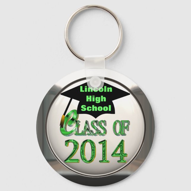 Llavero Clase Plata Y Verde De Keychain 2014 (Anverso)