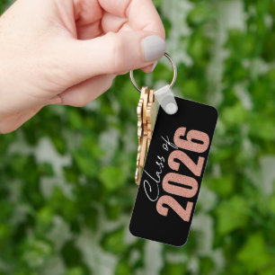Llavero Clase Rosa de Purpurina de oro de 2026