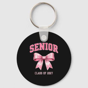 Llavero clase Senior 2027 de 2027 lazo rosa coquette