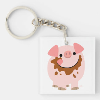 Llavero Clásica acrílica de cerdo con Personalizado de cho