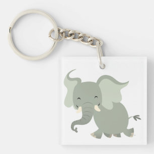 Llavero Clásica acrílica para elefante con Personalizado d