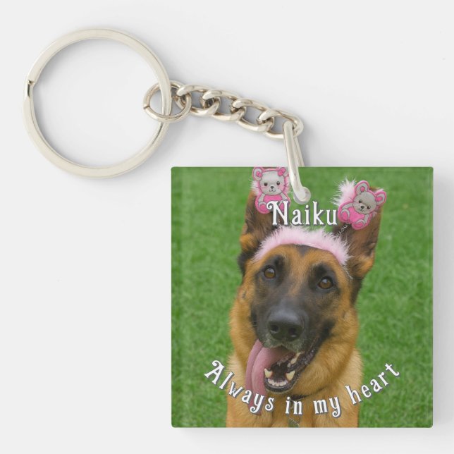 Llavero Clásica conmemorativa de la foto del Mascota acríl (Frente)