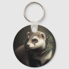 Llavero Clásica Cute Festive Ferret