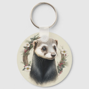 Llavero Clásica Cute Festive Ferret