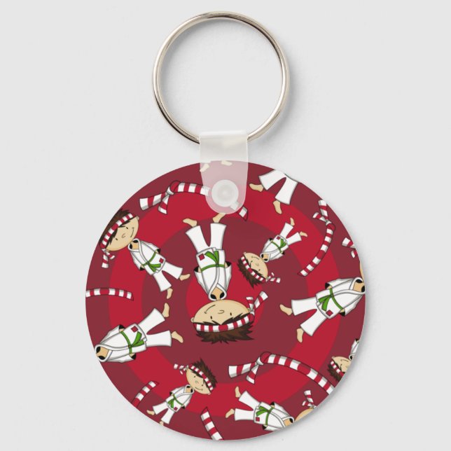 Llavero Clásica Cute Karate Boy (Anverso)