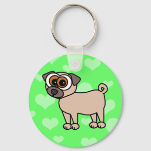 Llavero Clásica Cute Pug - Verde