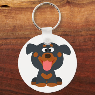 Llavero Clásica de Rottweiler para el Personalizado Cuto