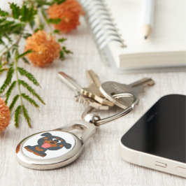 Llavero Clásica de Rottweiler para el Personalizado Cuto