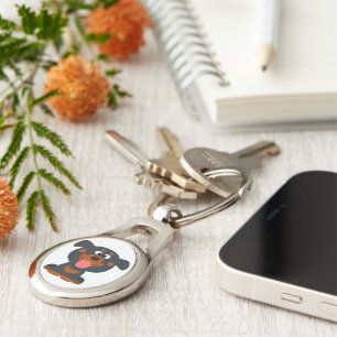 Llavero Clásica de Rottweiler para el Personalizado Cuto