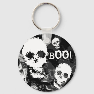 Llavero Clásica de Skull Specters B&W 'Boo!'
