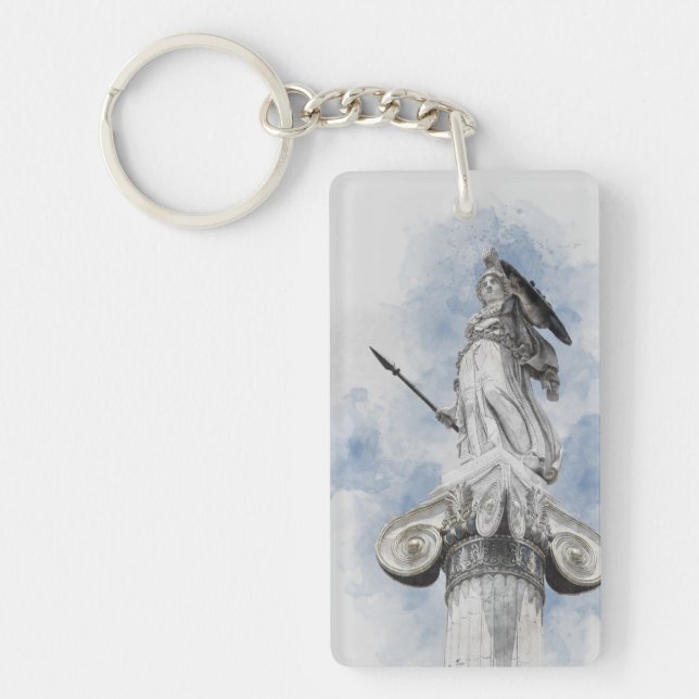 Llavero Clásica Estatua Griega Athena Keychain - Elegante (Frente)