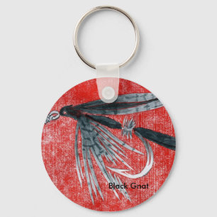 Llavero Clásica Keychain de la mosca de la trucha negra
