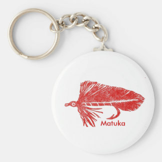 Llavero Clásica Keychain de la mosca de la trucha "Red Mat