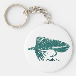 Llavero Clásica Keychain de la mosca de la trucha Verde