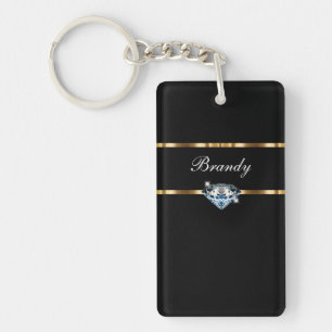 Llavero Clásicas Damas Bling Monogramas Keychain Single S