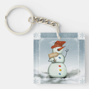 Llavero Clásico acrílico del Polo Norte Snowman