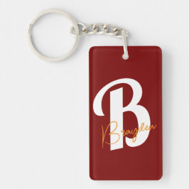 Llavero Clásico acrílico rojo moderno