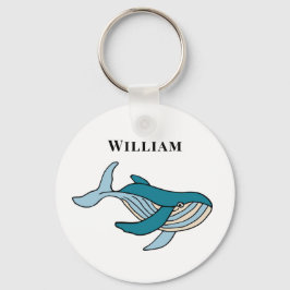 Llavero Clásico de ballena para niños con nombre personali