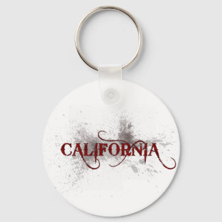Llavero Clásico de California en Grunge Sangrante