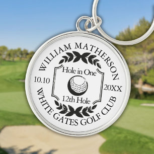 Llavero Clásico de Golf Personalizado Hole in One