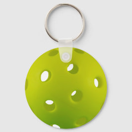 Llavero Clásico de pickleball real verde limón