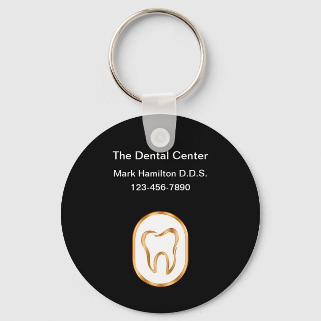 Llavero Clásico Dentista Tema Promoción de negocios Keycha (Anverso)