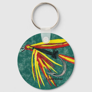 Llavero Clásico Keychain de la mosca de la trucha "Firecra