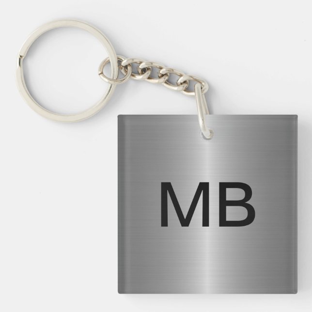 Llavero Clásico Keychain de monograma masculino (Frente)