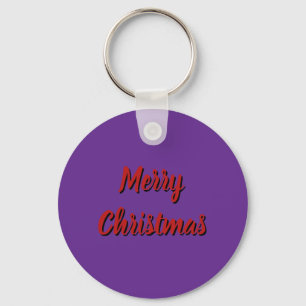 Llavero Clásico Morado - Feliz Navidad