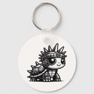 Llavero Clásicos de diseño de arte vintage de tortuga Cybo