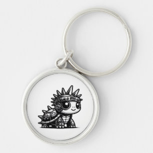 Llavero Clásicos de diseño de arte vintage de tortuga Cybo