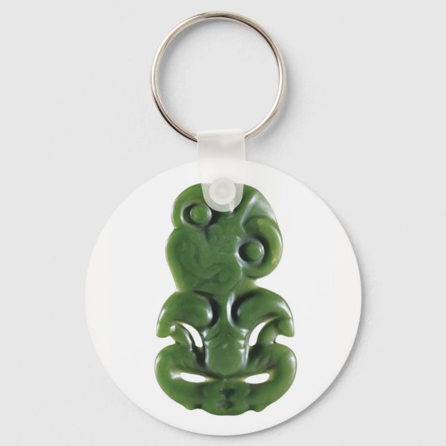 Llavero Clásicos de Greenstone Hei Tiki de la etnia maorí  (Anverso)