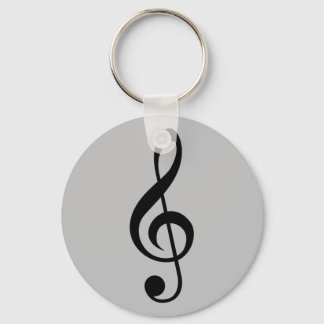 Llavero Clasificador de música de anillo Clef Silver/Gray
