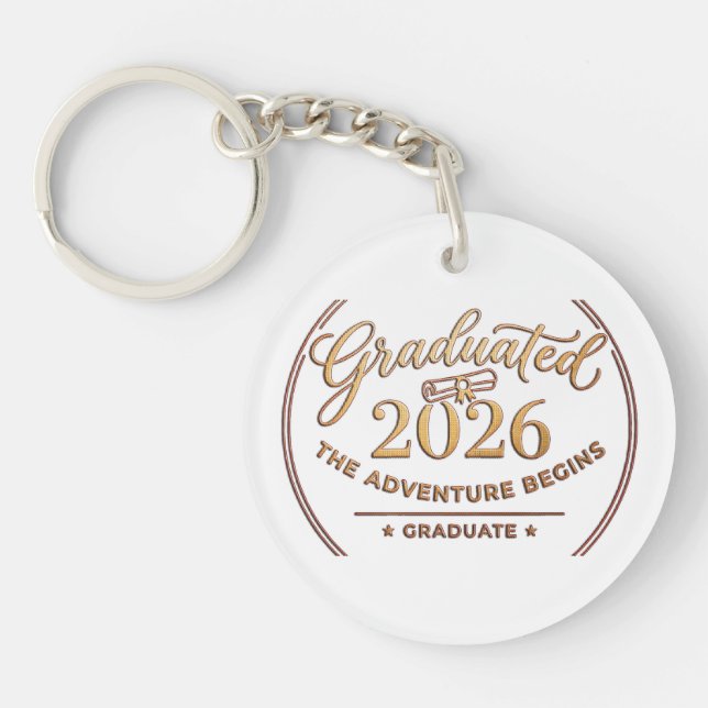 Llavero Class of 2026 Keychain / Adventure Begins (Frente)